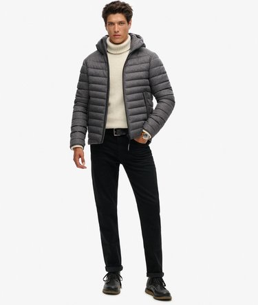 Hooded Tweed Fuji Padded Jacket Image 2