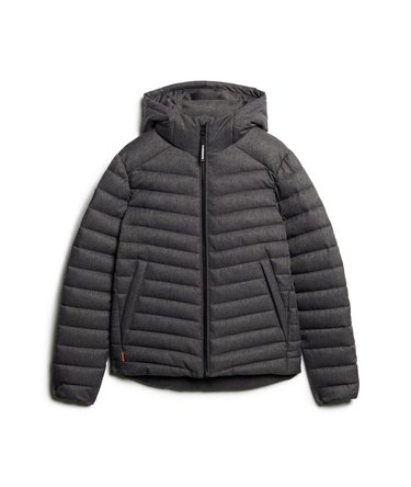 Hooded Tweed Fuji Padded Jacket Image 8