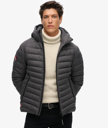 Hooded Tweed Fuji Padded Jacket Image 1