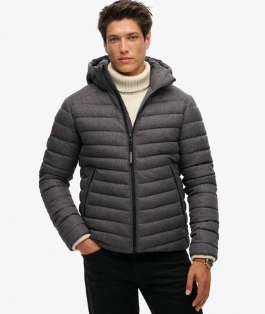 Hooded Tweed Fuji Padded Jacket Image 5