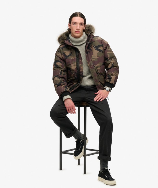 Everest Faux Fur Bomber Jacket
