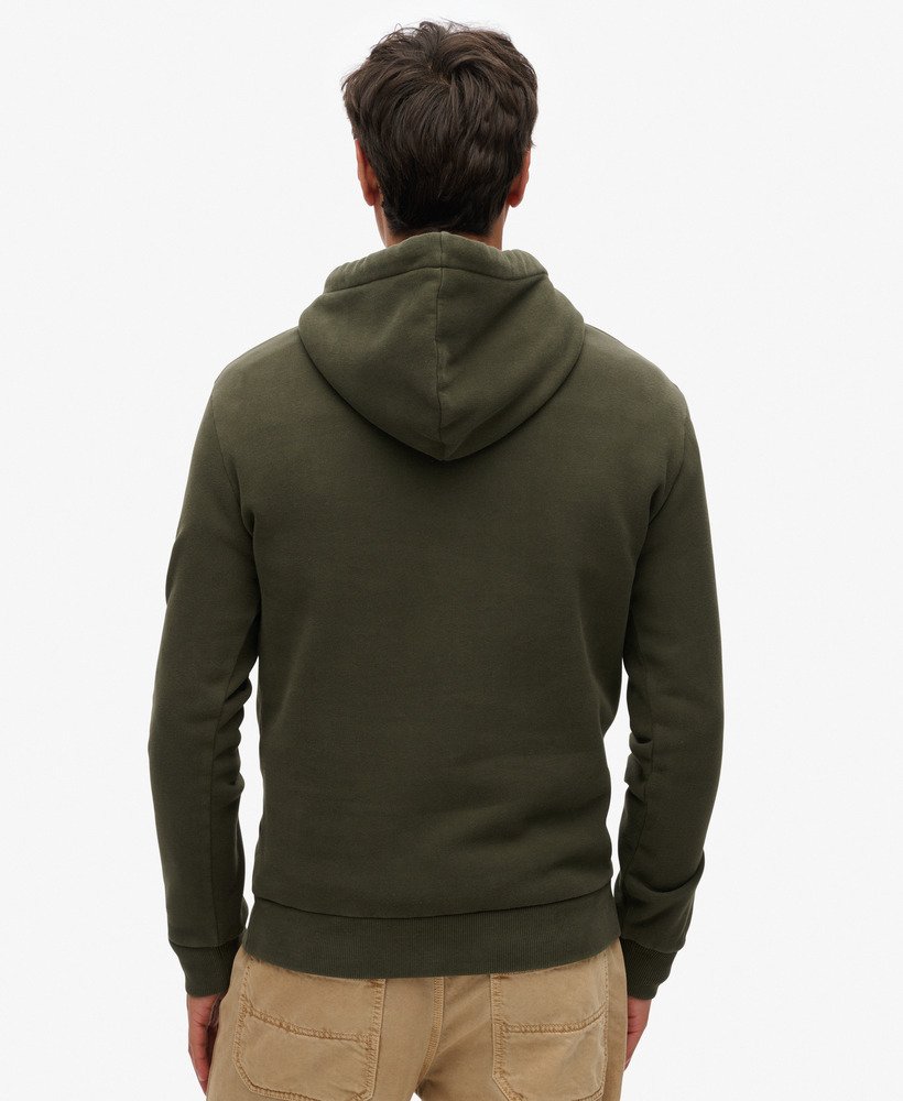mens Machined Goods Workwear Hoodie in Surplus Goods Olive