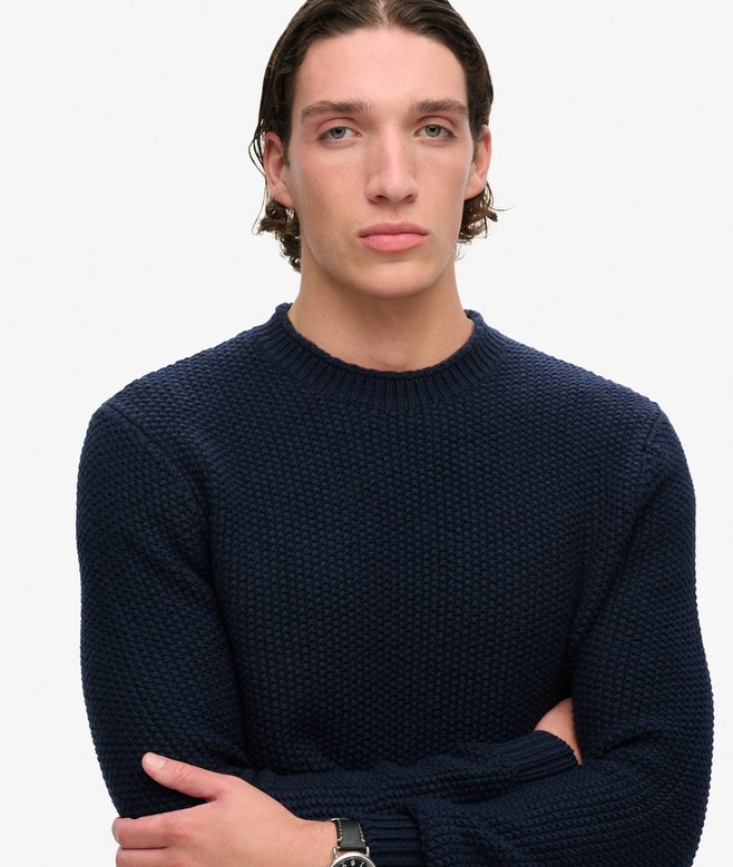 The Merchant Store- Textured Crew Jumper