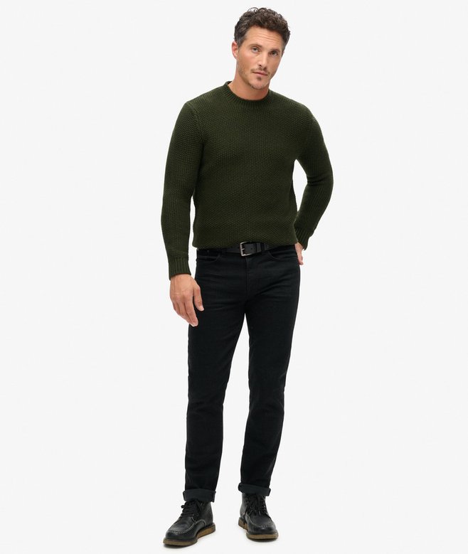 The Merchant Store- Textured Crew Jumper