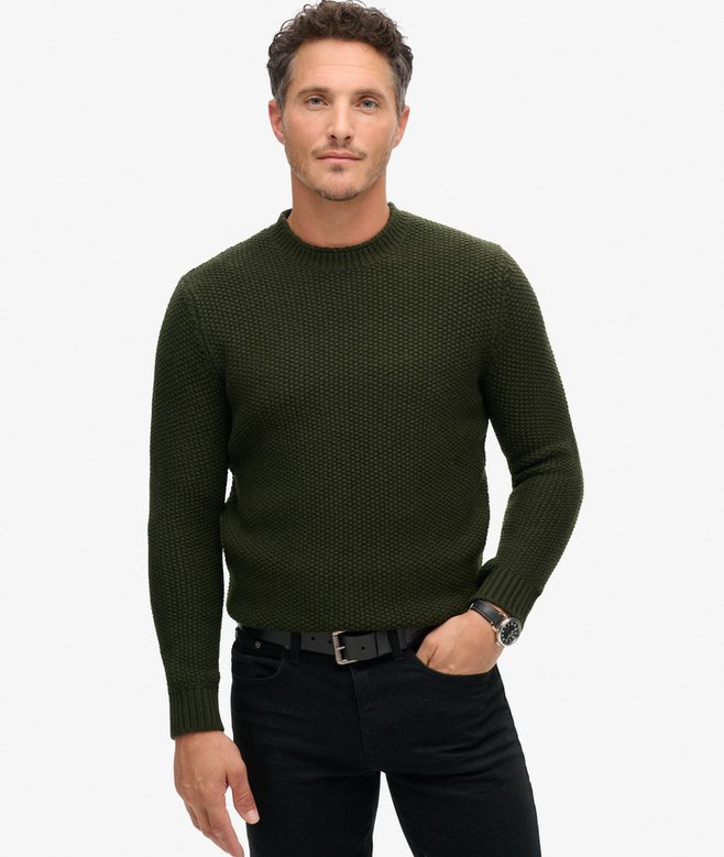 The Merchant Store- Textured Crew Jumper