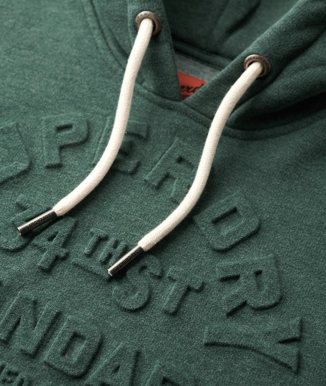 Embossed Logo Graphic Hoodie