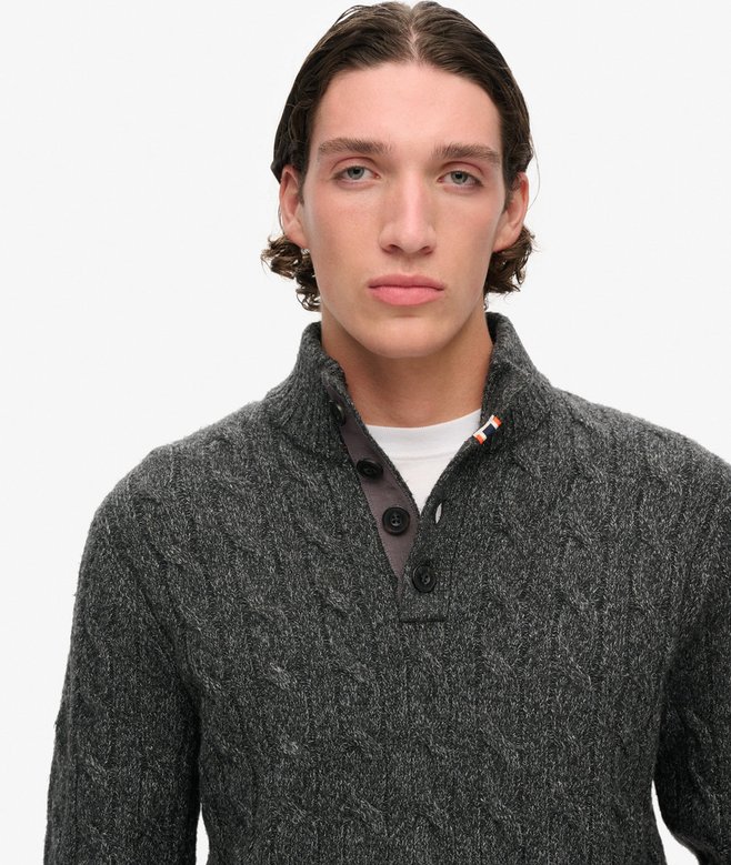 Cable Button Neck Jumper (2) 5 out of 5 stars, 2 reviews More Colours Available Price £37.49 Price reduced from £74.99 to You Save 50%