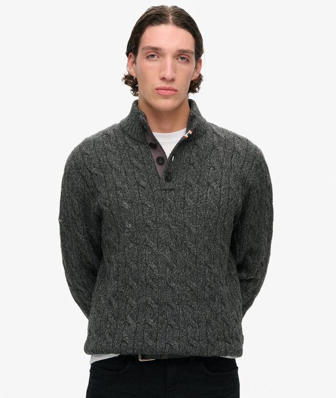 Cable Button Neck Jumper (2) 5 out of 5 stars, 2 reviews More Colours Available Price £37.49 Price reduced from £74.99 to You Save 50%