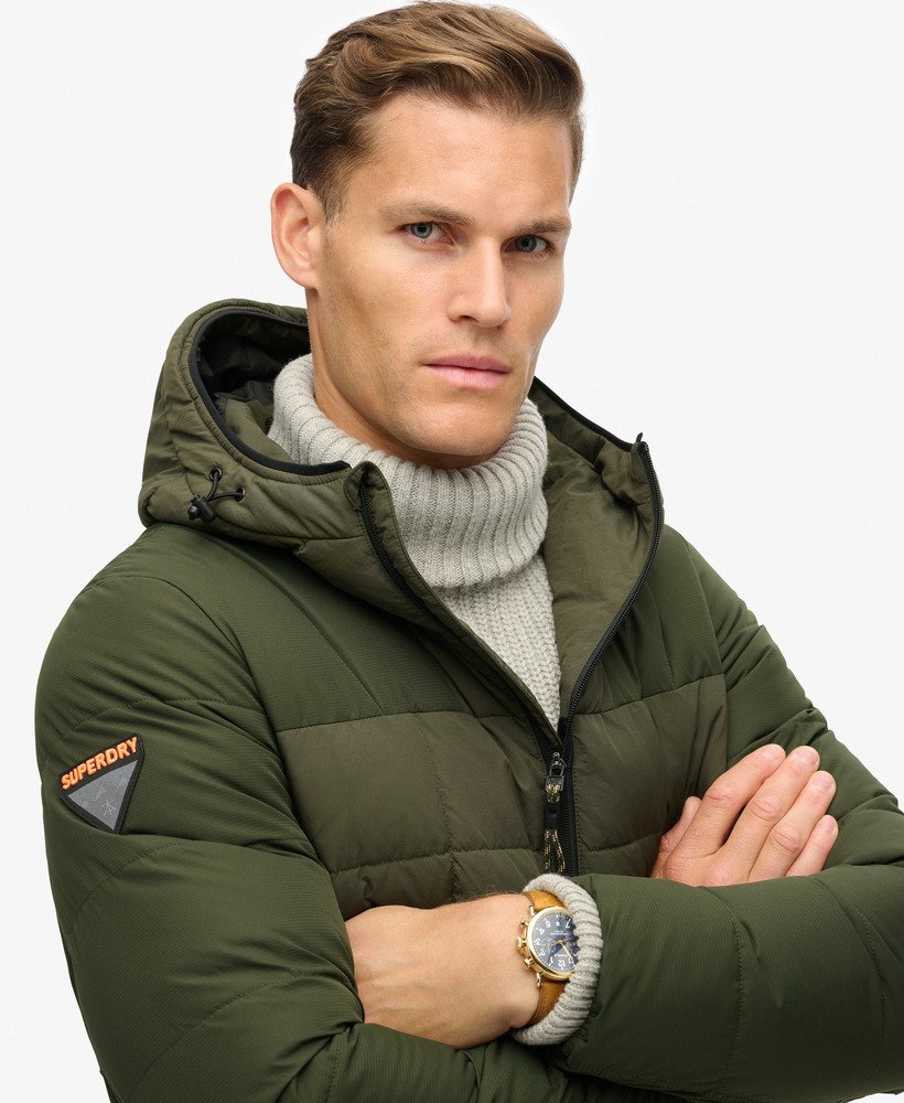 Ocieplana kurtka Expedition z kapturem Dział męski w oliwkowy