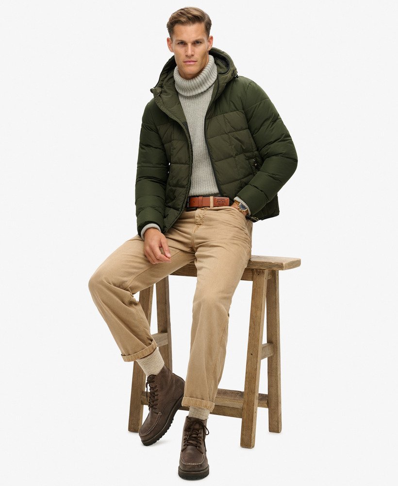 Ocieplana kurtka Expedition z kapturem Dział męski w oliwkowy