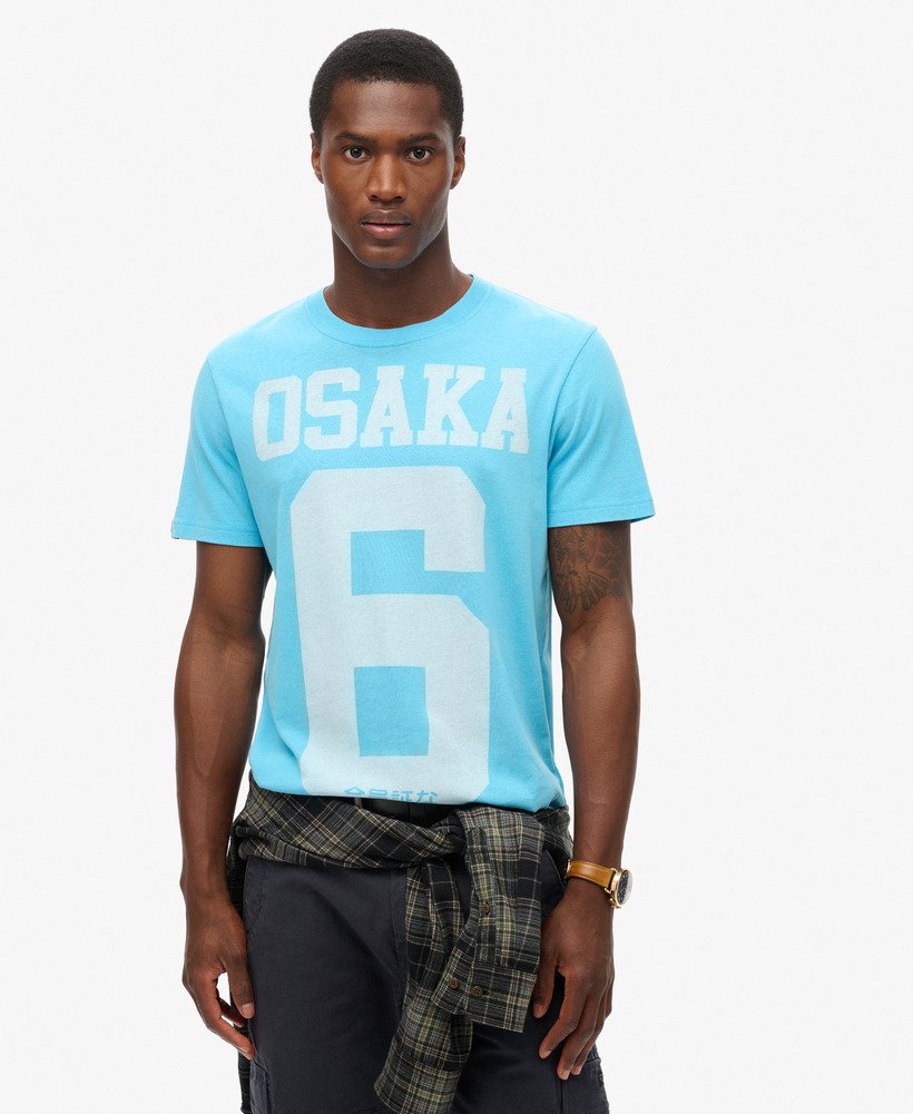 mens Osaka 6 Kiss Print T-Shirt in BLUE | Superdry CA-EN
