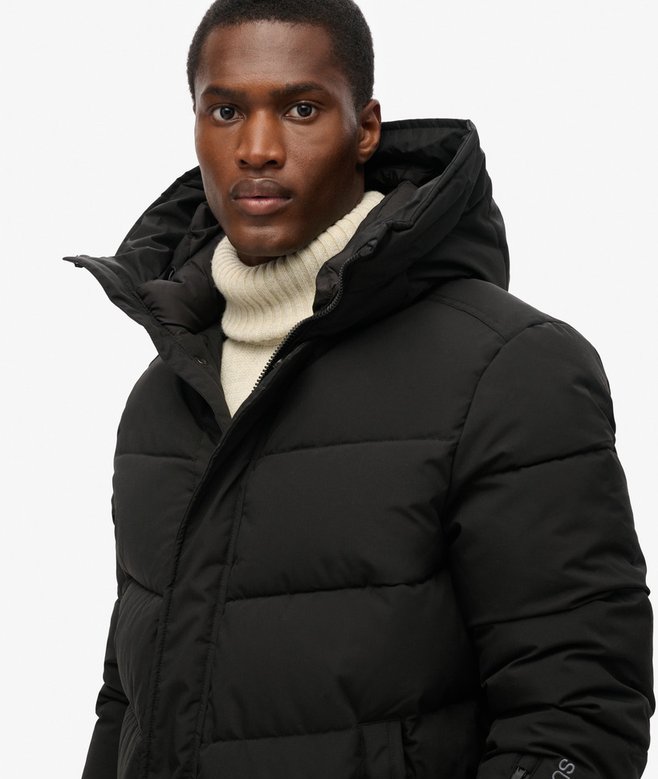 City Chevron Padded Parka Coat