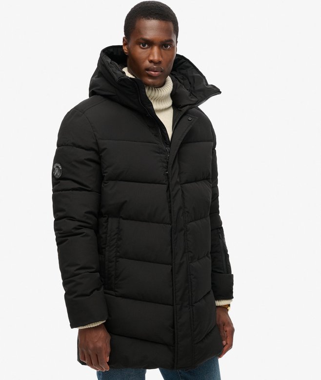 City Chevron Padded Parka Coat