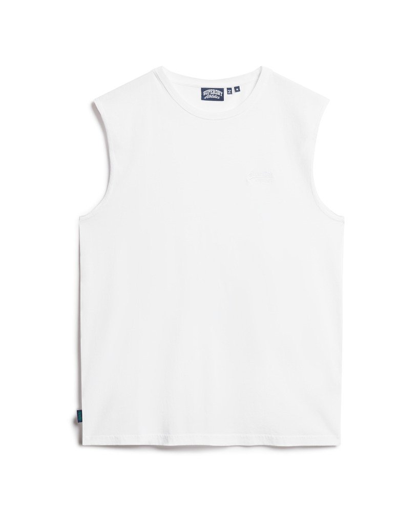 Superdry★アメカジ☆ロゴ☆コットン☆タンクトップ mens Organic Cotton Essential Logo Tank Top in OPTIC