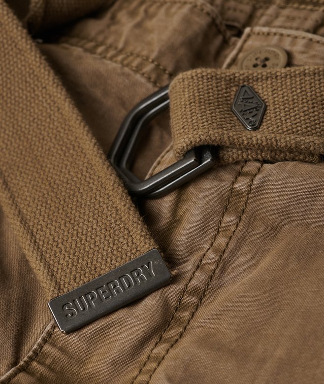 mens Heavy Cargo Shorts in Deep Brown Superdry UK - Main Image