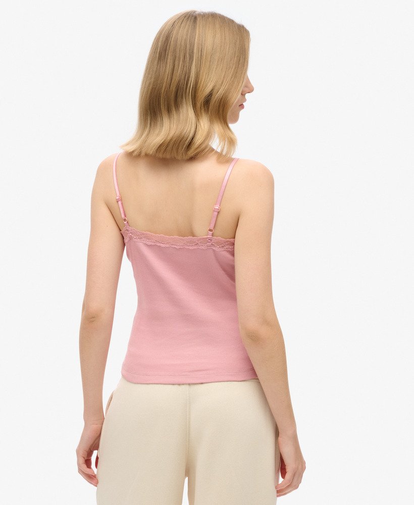 トップス Apolina Magrit Cami Pink Sand 3-5y womens Athletic Essential Lace Trim Cami Top in SOFT PINK
