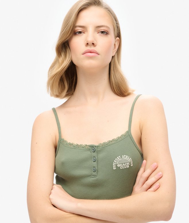Athletic Essentials Button Down Cami Top