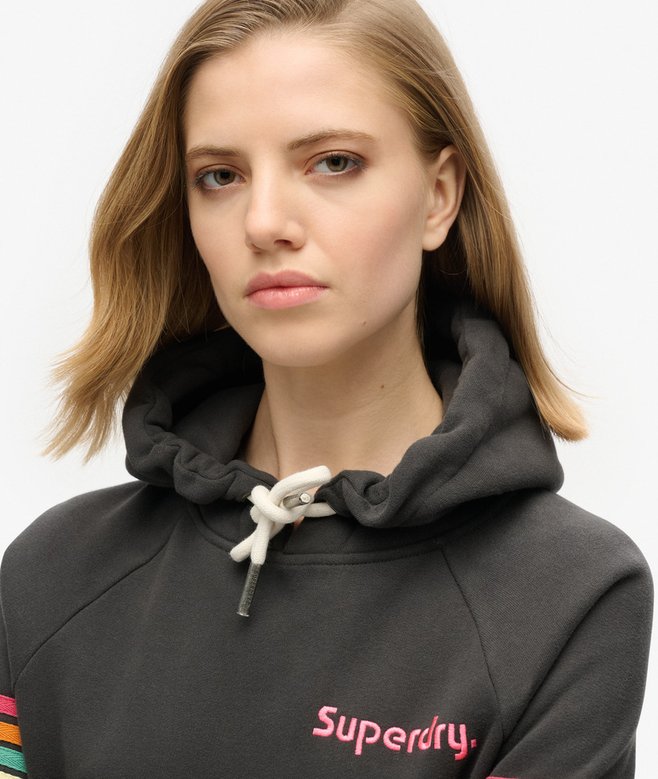 Rainbow Stripe Logo Hoodie