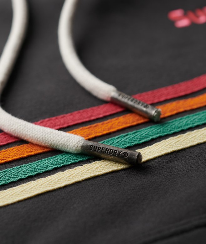 Rainbow Stripe Logo Hoodie