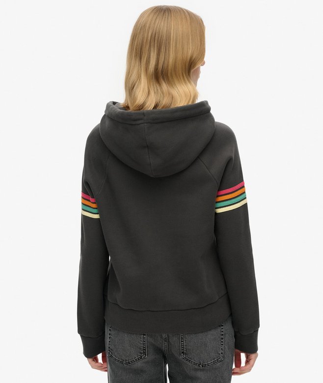 Rainbow Stripe Logo Hoodie