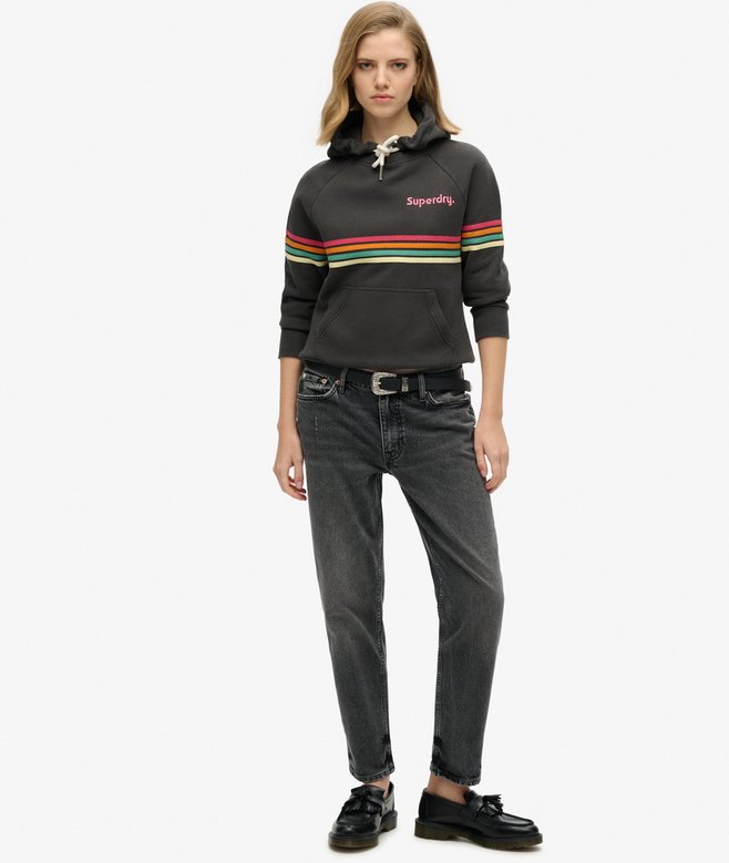 Rainbow Stripe Logo Hoodie