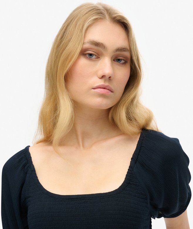 Smocked Woven Top