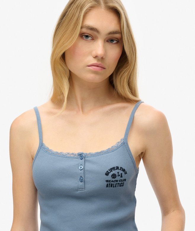 Athletic Essentials Button Down Cami Top