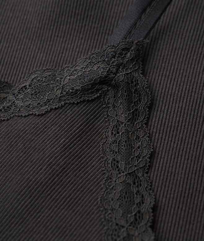 Athletic Essential Lace Trim Cami Top