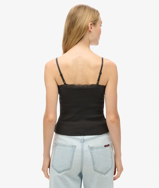 Athletic Essential Lace Trim Cami Top