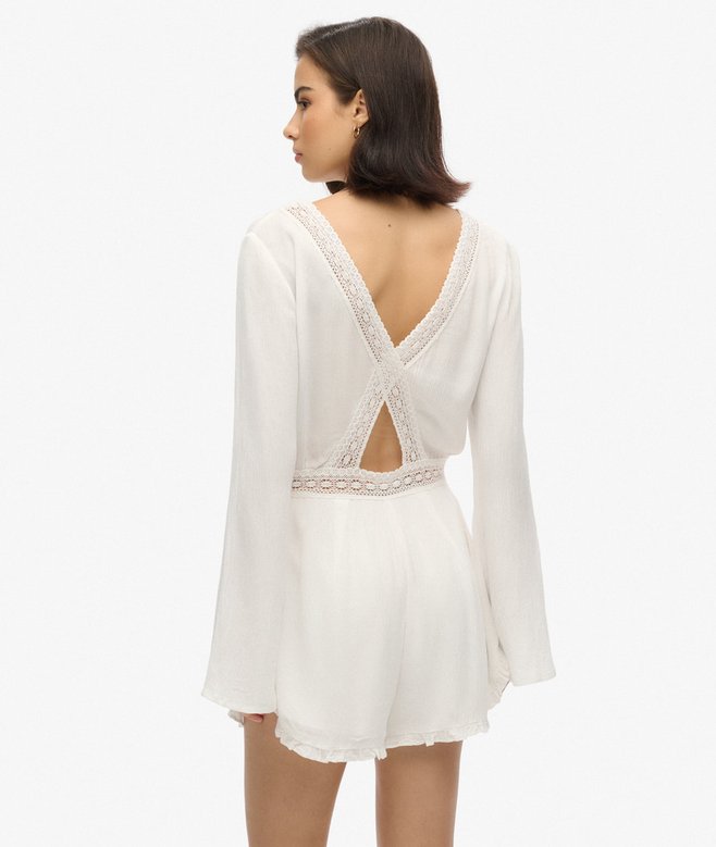 Flare Sleeve Cut Out Playsuit