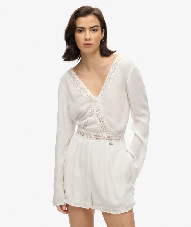 Flare Sleeve Cut Out Playsuit