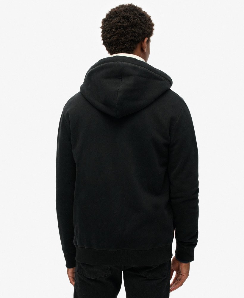 mens Essential Logo Zip Hoodie in Black | Superdry CA-EN