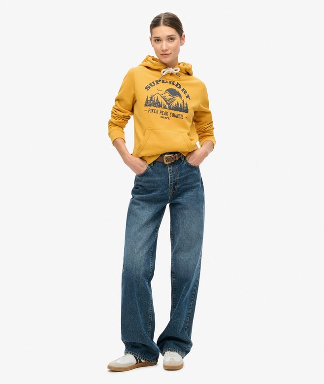Superdry - Sweat Capuche Femme Vintage Logo Heritage W2011724A Gris Chiné