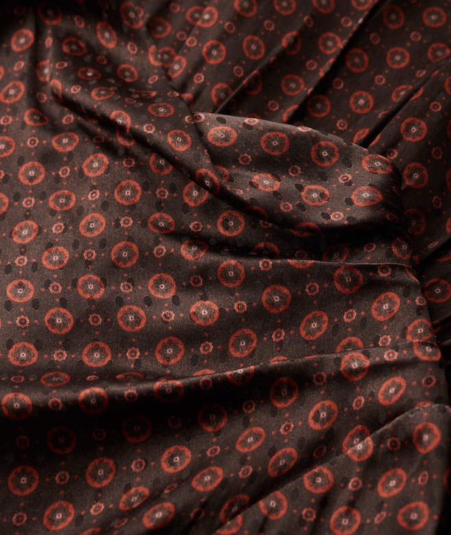 Mini Cowl Neck Jacquard Dress