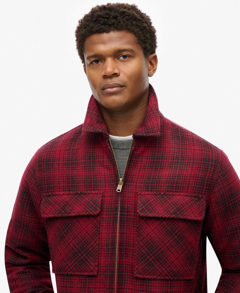 ジャケット・アウター Human Made WOOL OVERSHIRT Red/XXL Human Made WOOL OVERSHIRT Red/XXL Men's Alaskan Padded Overshirt