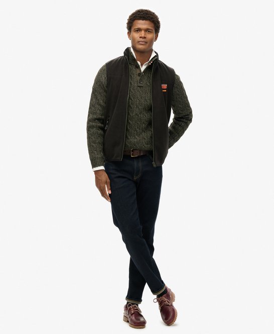 Cardigan Zippé Homme KUDMOL - Pull Tricot Chaud Col Montant Hiver Slim Fit