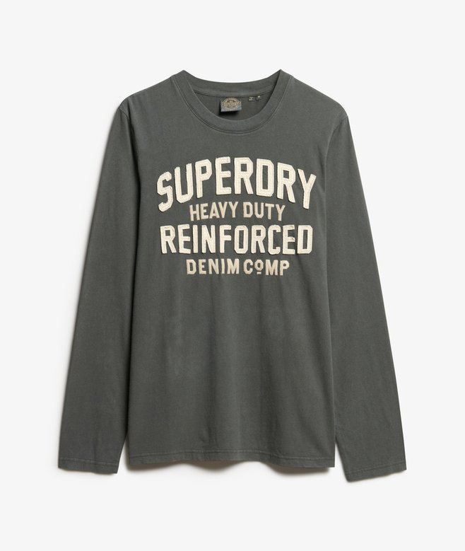 Workwear Applique Long Sleeve Top