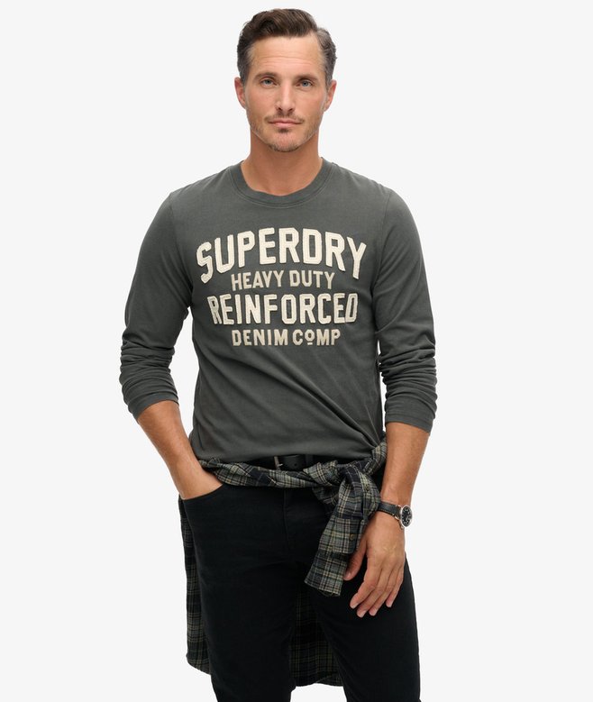 Workwear Applique Long Sleeve Top
