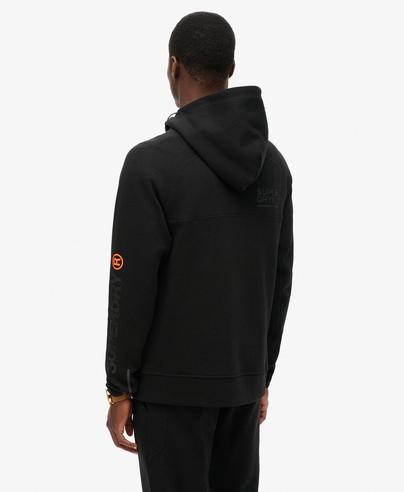 mens Tech Logo Loose Hoodie in Black | Superdry UK