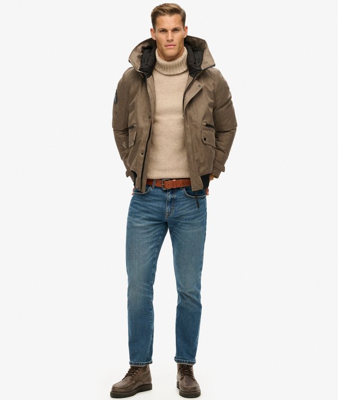 City Tweed Padded Bomber Jacket