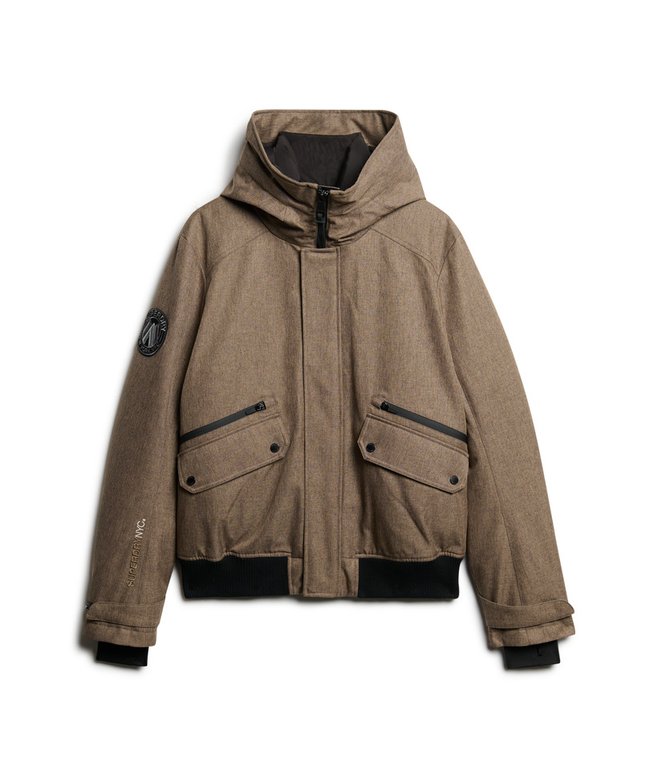City Tweed Padded Bomber Jacket