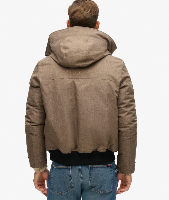 City Tweed Padded Bomber Jacket