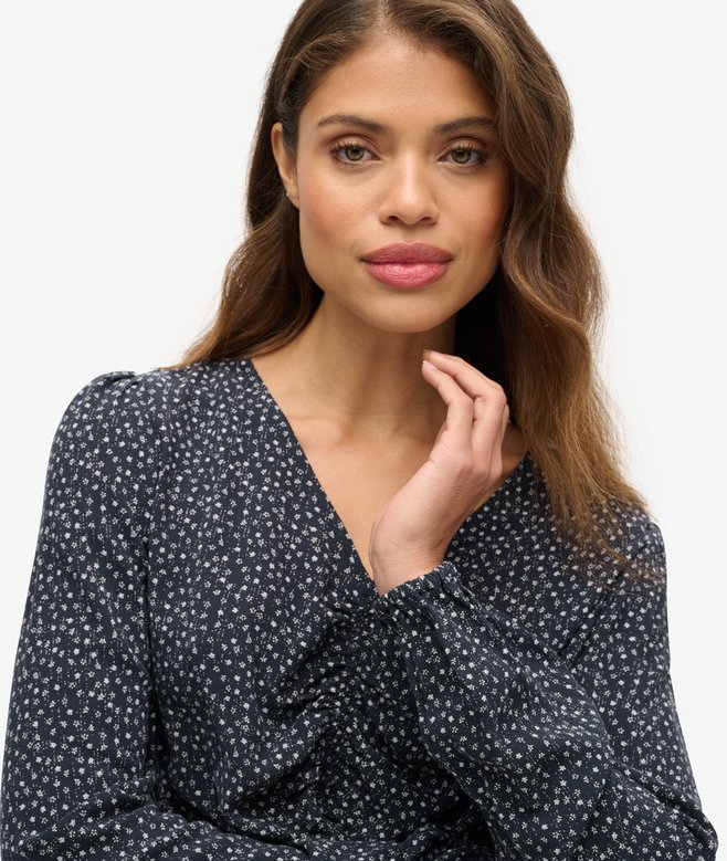 Vintage Tie Front Top