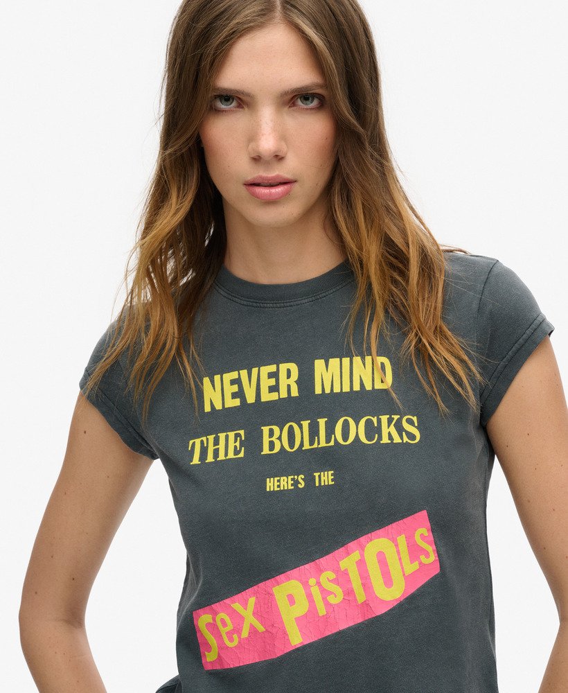 womens Sex Pistols Limited Edition Cap Sleeve T-shirt in Mid