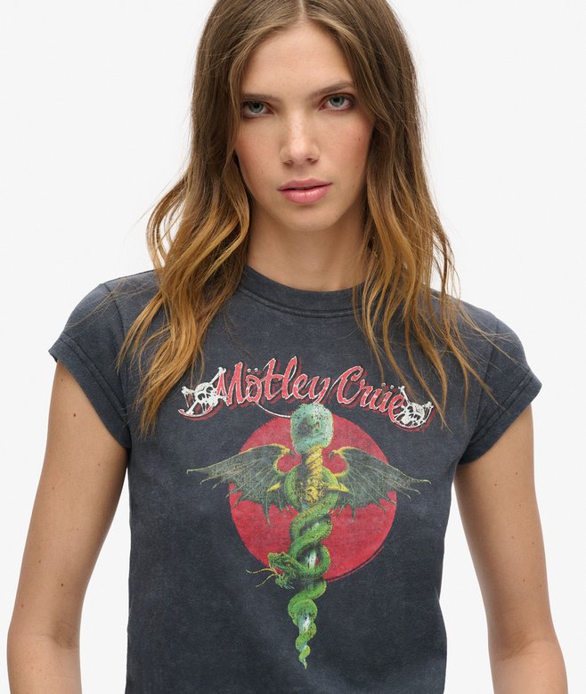 Motley Crue x Superdry Cap Sleeve T-Shirt
