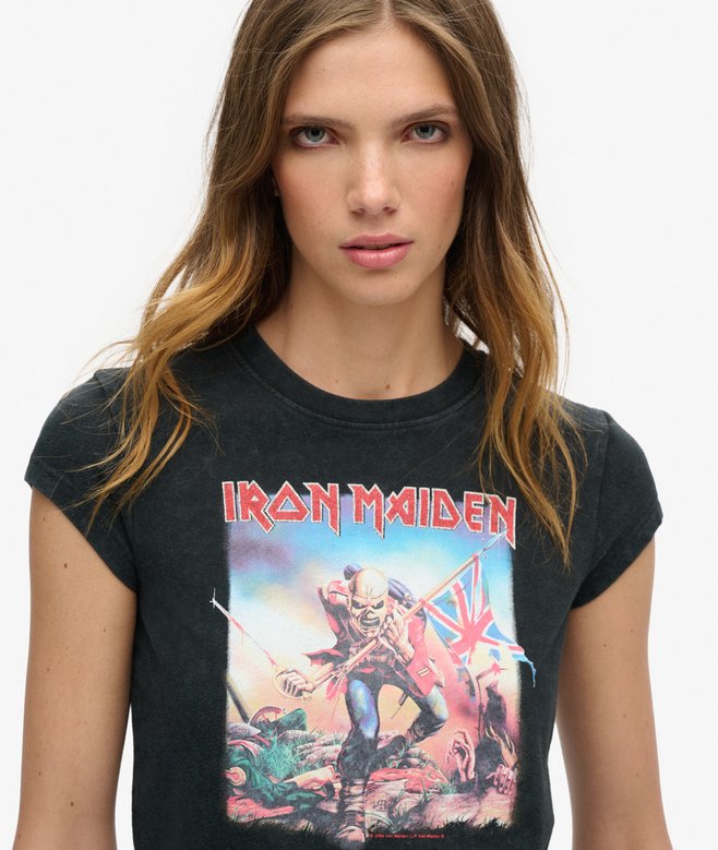 Iron Maiden x Superdry Cap Sleeve Band T-Shirt
