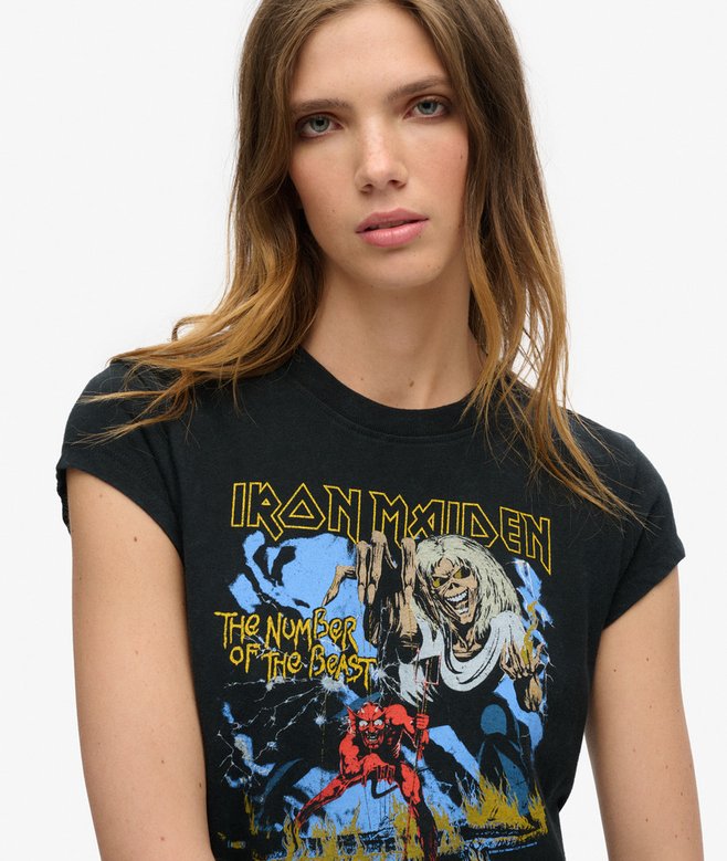 Iron Maiden x Superdry Cap Sleeve Band T-Shirt