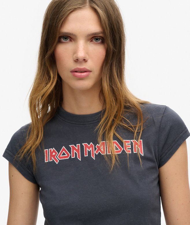 Iron Maiden x Superdry Cap Sleeve Band T-Shirt