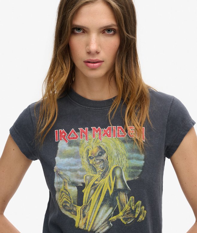 Iron Maiden x Superdry Cap Sleeve Band T-Shirt