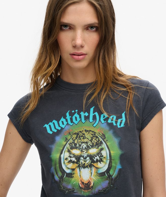 Motörhead x Superdry Cap Sleeve Band T-Shirt